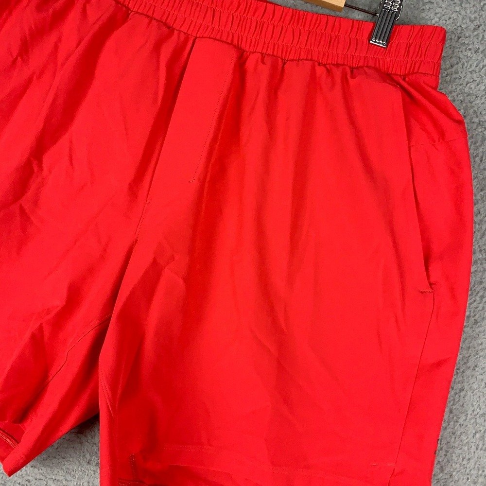 Lululemon Channel Cross Swim Shorts Men's XL Spicy Red 7 Inch Lined Trunks Beach - Picture 4 of 11